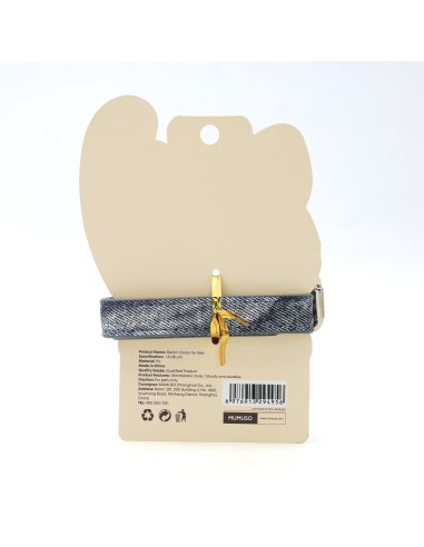 Collier Denim en Cuir pour Chats