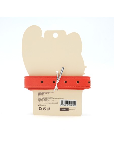 Collier Rouge en Cuir pour Chat