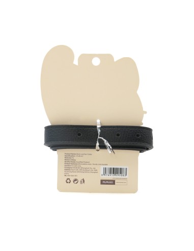Collier Noir en Cuir pour Chat
