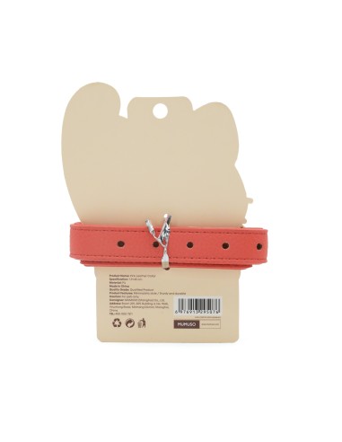 Collier Rose en Cuir pour Chat