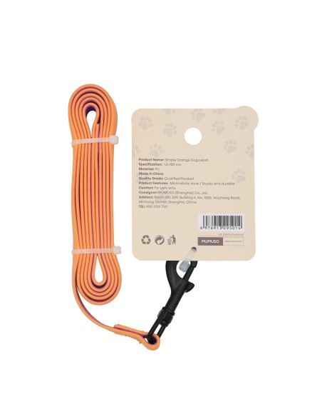 Laisse Orange Simple pour Chien