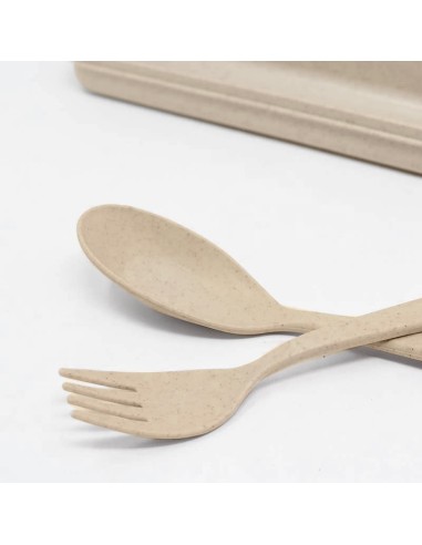 Couverts en Paille de Blé (Beige)