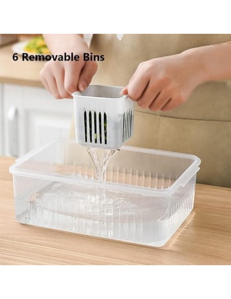 Contenant de Stockage Alimentaire à 6 Compartiments