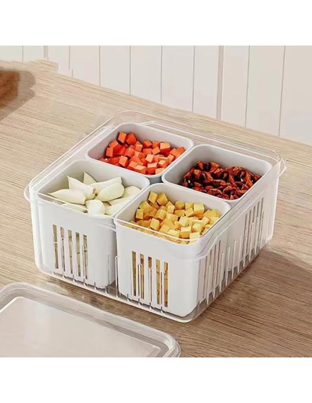 Contenant de Stockage Alimentaire à 4 Paniers Amovibles