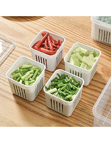 Contenant de Stockage Alimentaire à 4 Paniers Amovibles