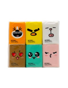 Mouchoirs de Poche Mouillables Mumu Family (18 Paquets)