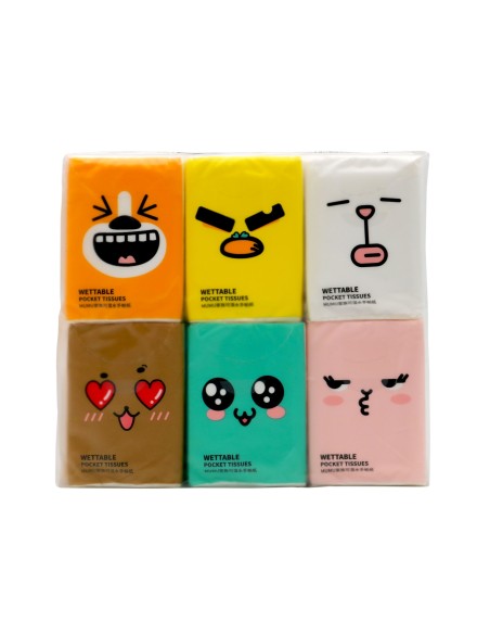 Mouchoirs de Poche Mouillables Mumu Family (18 Paquets)