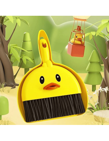 Balai et Pelle de Bureau Canard Jaune