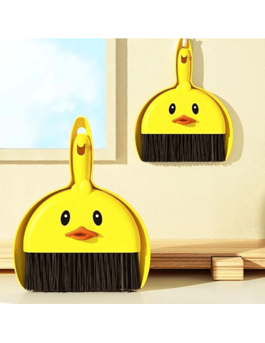 Balai et Pelle de Bureau Canard Jaune