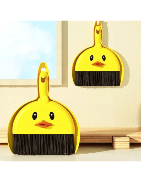 Balai et Pelle de Bureau Canard Jaune