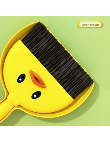 Balai et Pelle de Bureau Canard Jaune
