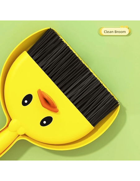 Balai et Pelle de Bureau Canard Jaune