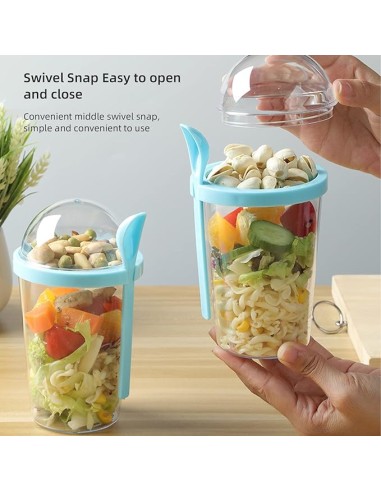 Gobelet Transparent avec Couvercle Bombé 400 ml...