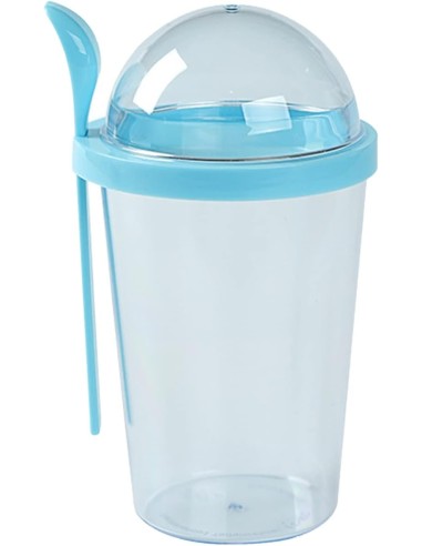 Gobelet Transparent avec Couvercle Bombé 400 ml...