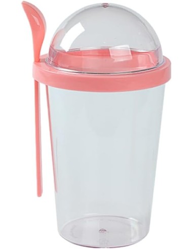 Gobelet Transparent avec Couvercle Bombé 400 ml...
