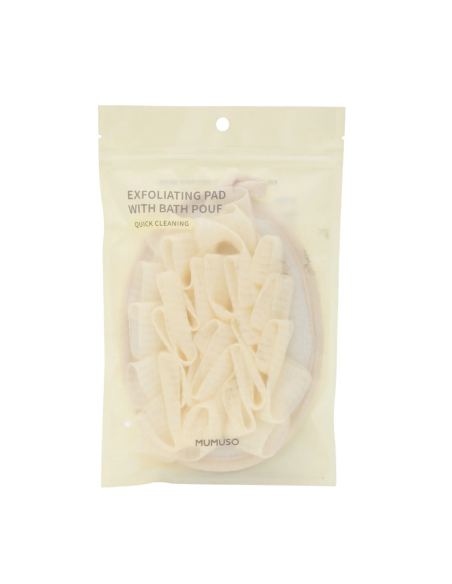 Tampon Exfoliant avec Fleur de Bain (Beige)