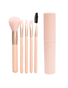 Ensemble de 5 Pinceaux Cosmétiques avec Boîte de Rangement