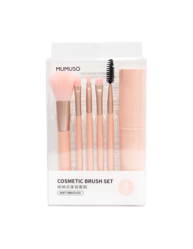 Ensemble de 5 Pinceaux Cosmétiques avec Boîte...