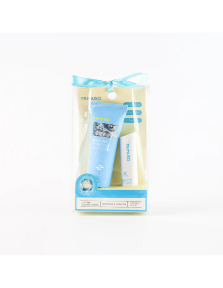 Crème Hydratante pour les Mains à la Vaseline + Baume à Lèvres avec Vitamine E