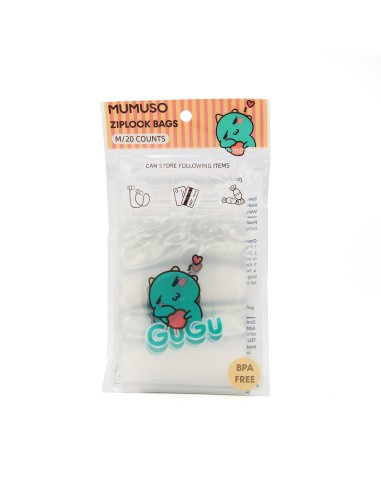 Sacs Ziplock Gugu (M/20 Pièces)