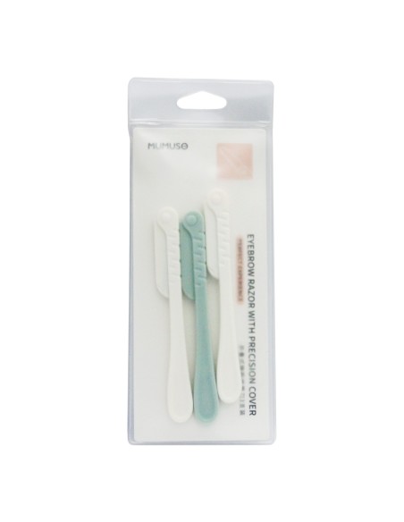 Rasoir à Sourcils avec Couvercle de Précision - Pack de 3