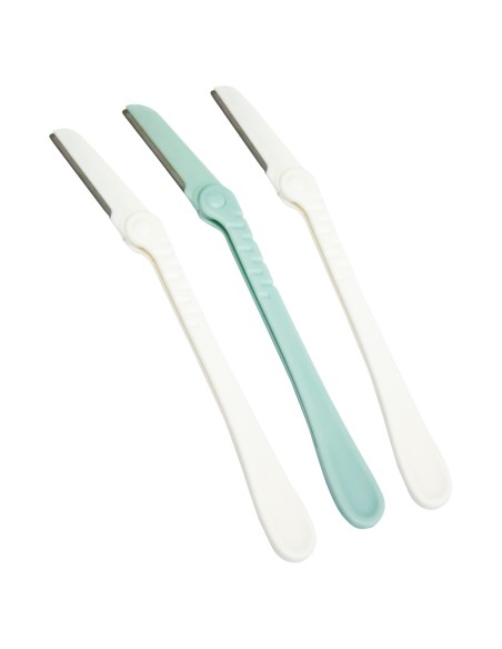 Rasoir à Sourcils avec Couvercle de Précision - Pack de 3