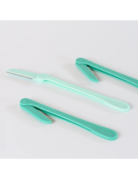 Rasoir à Sourcils avec Couvercle de Précision - Pack de 3