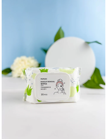 Lingettes Moussantes aux Acides Aminés pour Démaquillage - 35 unités