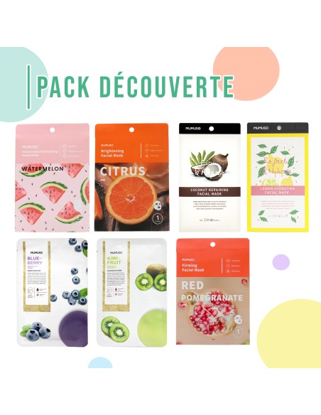 Pack Découverte de 7 Masques Visage Fruités