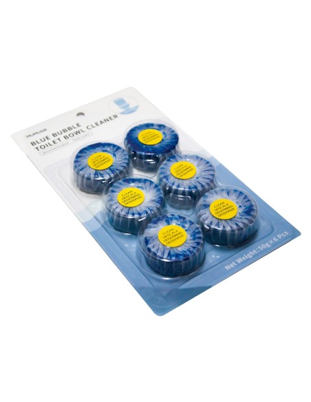 Nettoyant pour Cuvette de Toilette à Bulles Bleues (Pack de 6)