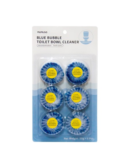 Nettoyant pour Cuvette de Toilette à Bulles Bleues (Pack de 6)
