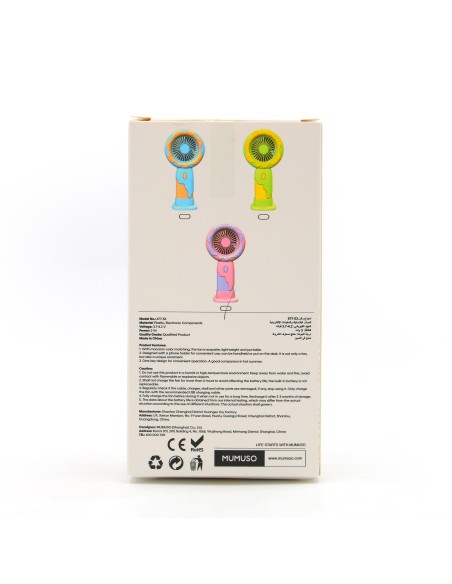 Ventilateur Donut avec Support Téléphone - Violet