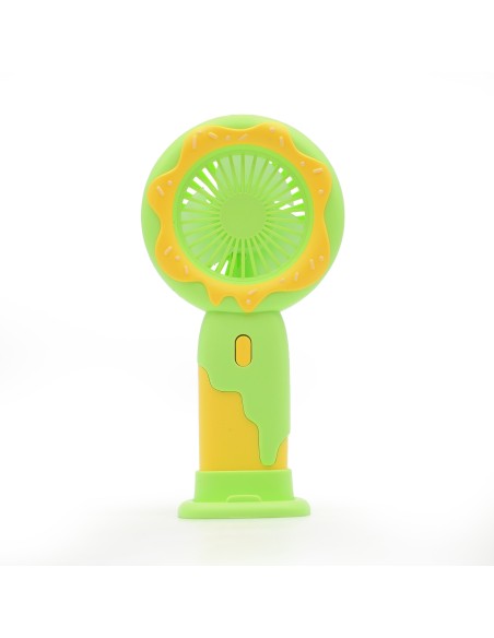 Ventilateur Donut avec Support Téléphone - Vert