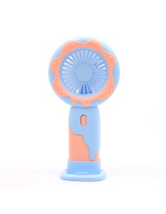 Ventilateur Donut avec Support Téléphone - Bleu