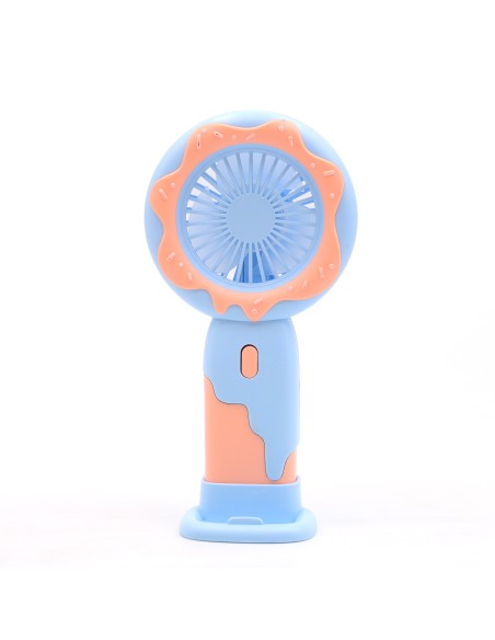 Ventilateur Donut avec Support Téléphone - Bleu