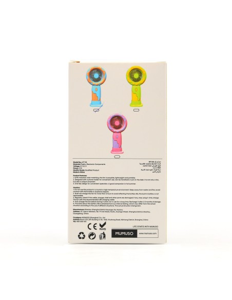 Ventilateur Donut avec Support Téléphone - Bleu