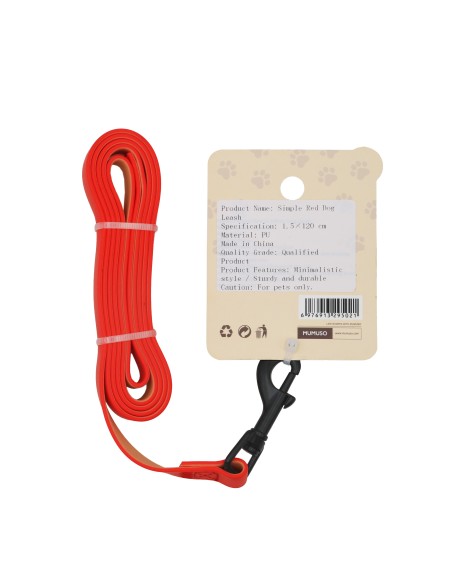 Laisse Rouge Simple pour Chien