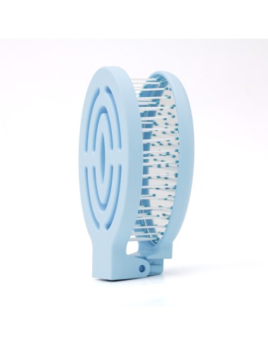 Miroir et Brosse à Cheveux Pliables 2 en 1 - Bleu