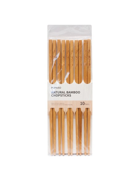 Baguettes En Bambou Naturel-10 Paires