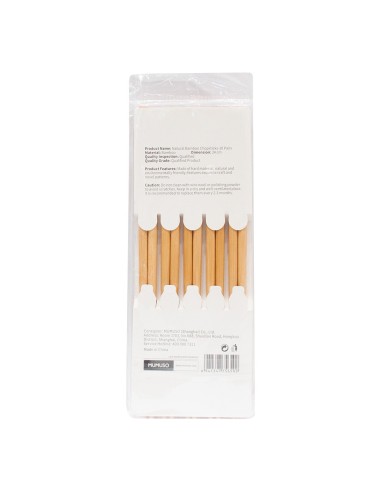 Baguettes En Bambou Naturel-10 Paires