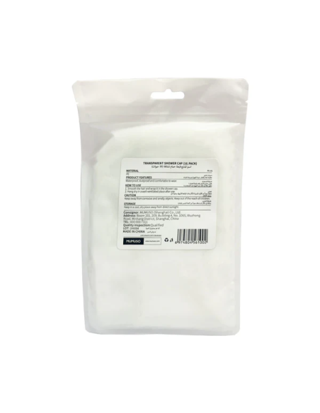 Pack de 10 Bonnets de Douche Transparents