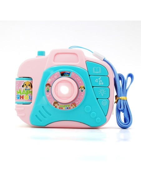 Projecteur Smart en Forme de Caméra, Couleur Macaron, avec Sons et Lumières