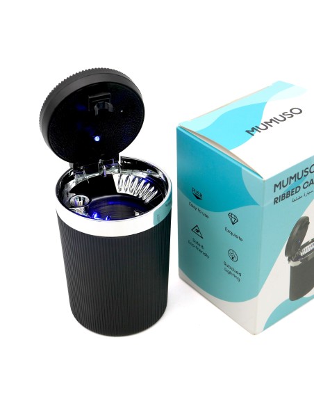 Cendrier de Voiture Noir avec Couvercle.