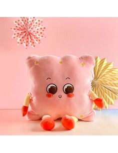 Coussin Chauffe-Mains en Forme de Toast – Rose