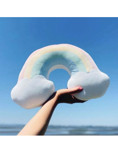 Coussin Décoratif en Forme d'Arc-en-Ciel