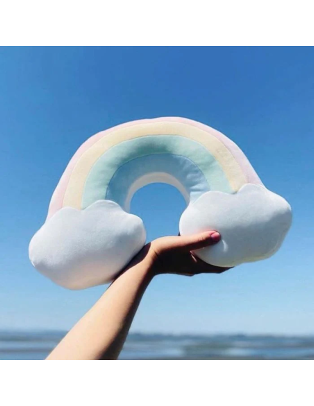 Coussin Décoratif en Forme d'Arc-en-Ciel