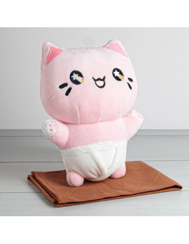 Peluche Chat Mignon Rose – 25 cm