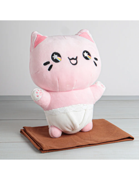 Peluche Chat Mignon Rose – 25 cm