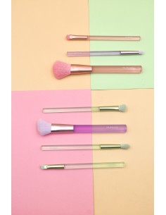 Set de Pinceaux de Maquillage avec Manche Translucide
