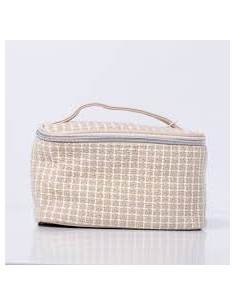 Trousse de Cosmétiques (Tissage Jacquard/Beige)